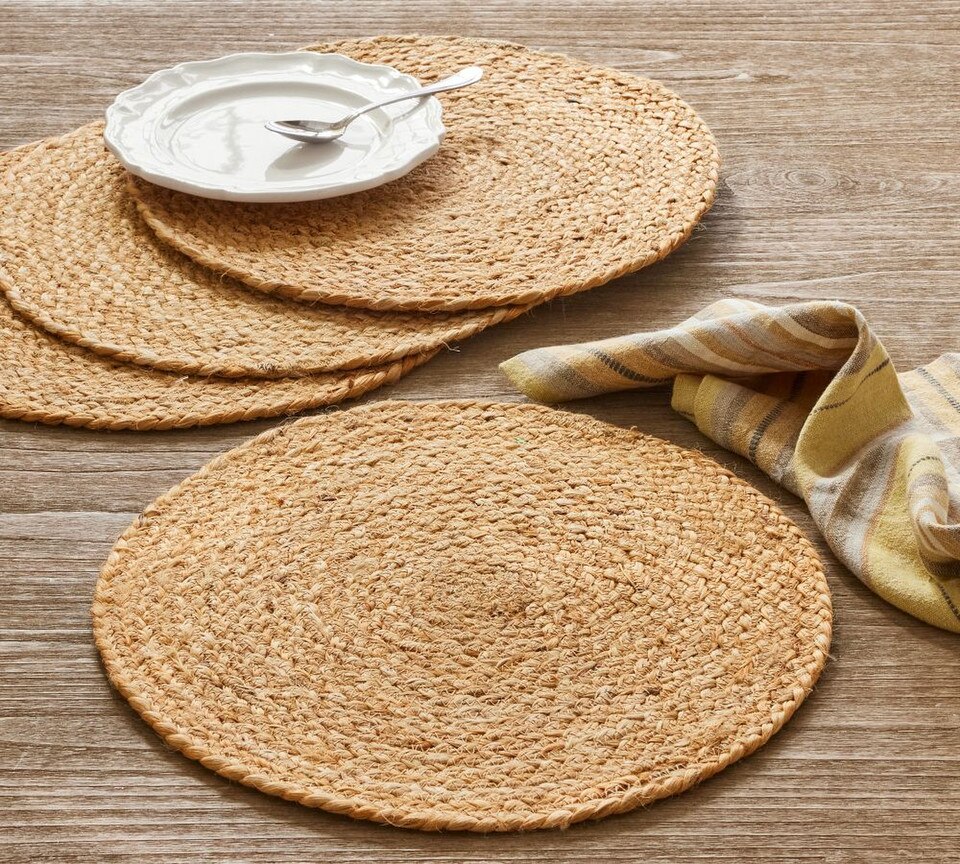 Colton Jute Round Placemats Pottery Barn Australia
